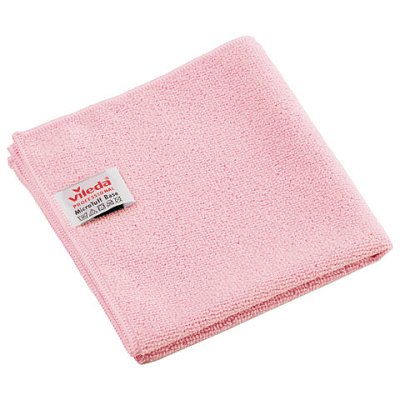 Салфетки VILEDA PROFESSIONAL «МикроТафф Бейс» КОМПЛЕКТ 5 шт., микрофибра, красный, 36×36 см