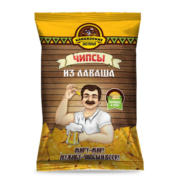 превью Чипсы Кавказские застолья из лаваша со вкусом холодца и хрена 80 г