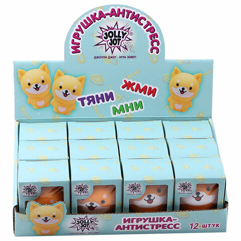 Игрушка-антистресс «ВЕСЁЛЫЙ ПЁСИК», 5×8 см, дисплей, JOLLY JOT (ДЖОЛЛИ ДЖОТ)