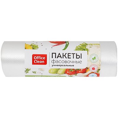 Пакеты фасовочные OfficeClean ПНД, 25×32см, 6мкм, рулон 100шт. 