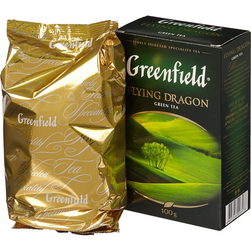 Чай зеленый листовой Greenfield Flying Dragon, 100г