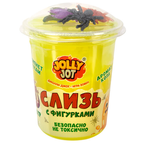 Слайм, слизь с фигурками, насекомые, 200 г, НАБОР 3 шт., JOLLY JOT (ДЖОЛЛИ ДЖОТ)