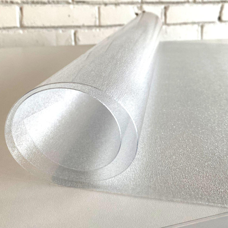 Скатерть на стол гиб. стекло Dekorelle 100×60см рифленая толщ 0.8мм прозрач