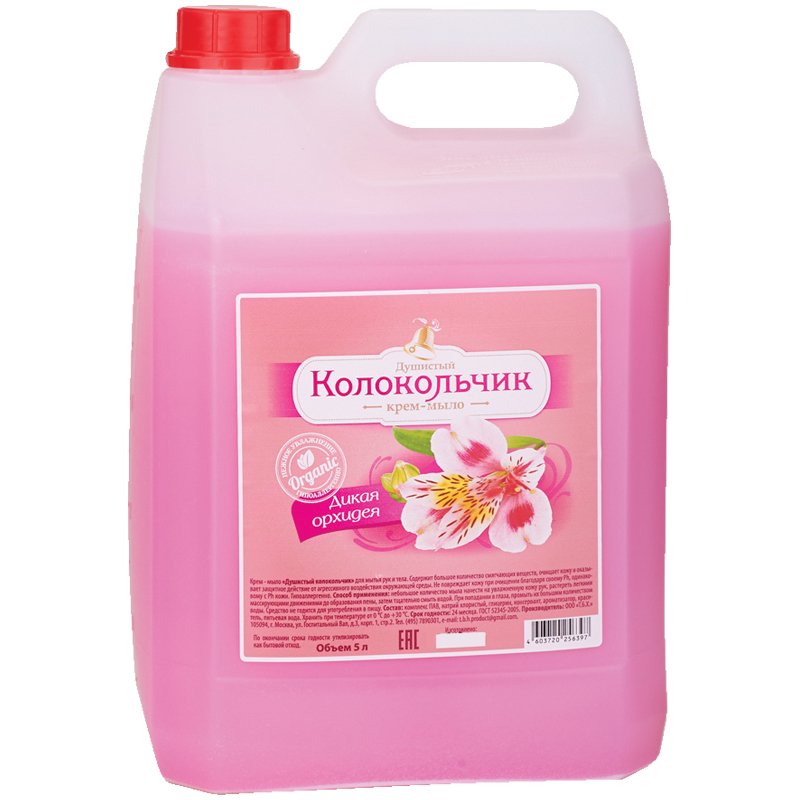 превью Мыло-крем жидкое Душистый Колокольчик «Дикая орхидея», канистра, 5л