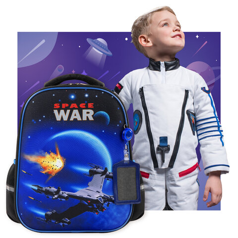 Ранец ЮНЛАНДИЯ LIGHT, 2 отделения, «Space war», 38×29х16 см