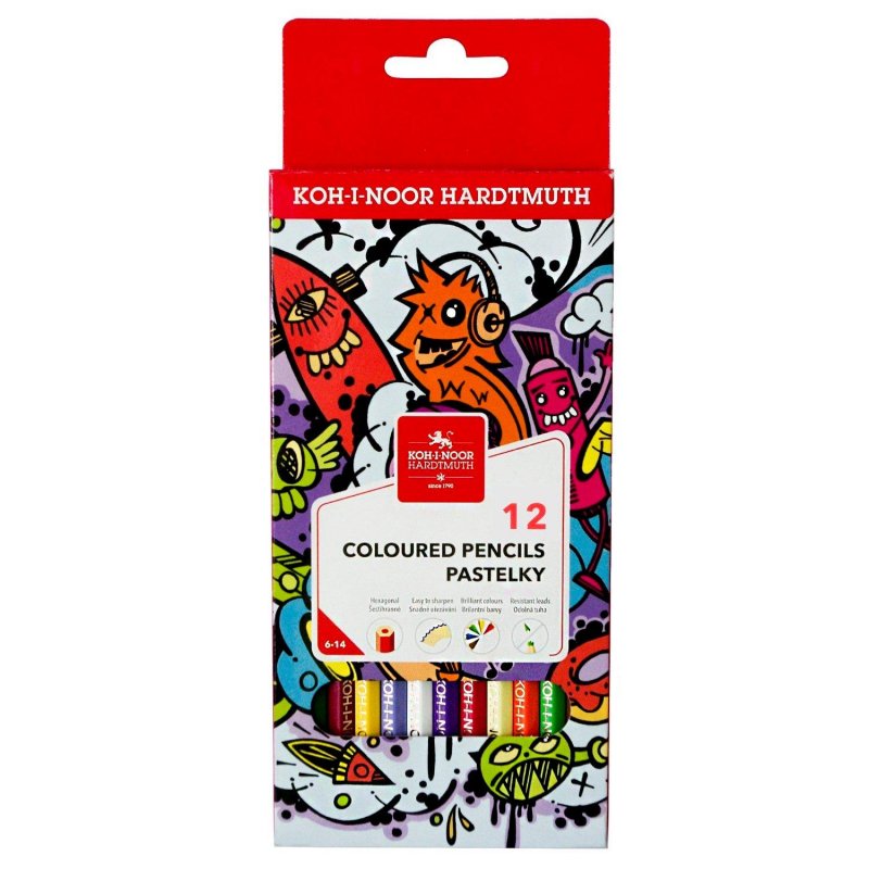 превью Карандаши цветные Koh-I-Noor Teenage 12 цветов шестигранные