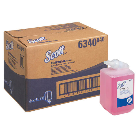 Картридж с пенным мылом одноразовый KIMBERLY-CLARK Scott «Essential», 1 л, розовый, артикул 6340