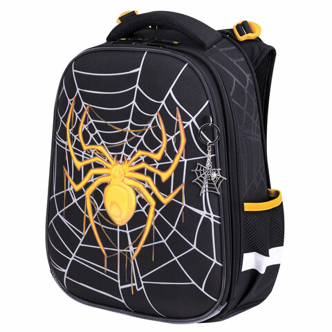 Ранец BRAUBERG PREMIUM, 2 отделения, с брелком, «Venomous spider», 3D панель, 38×29х16 см
