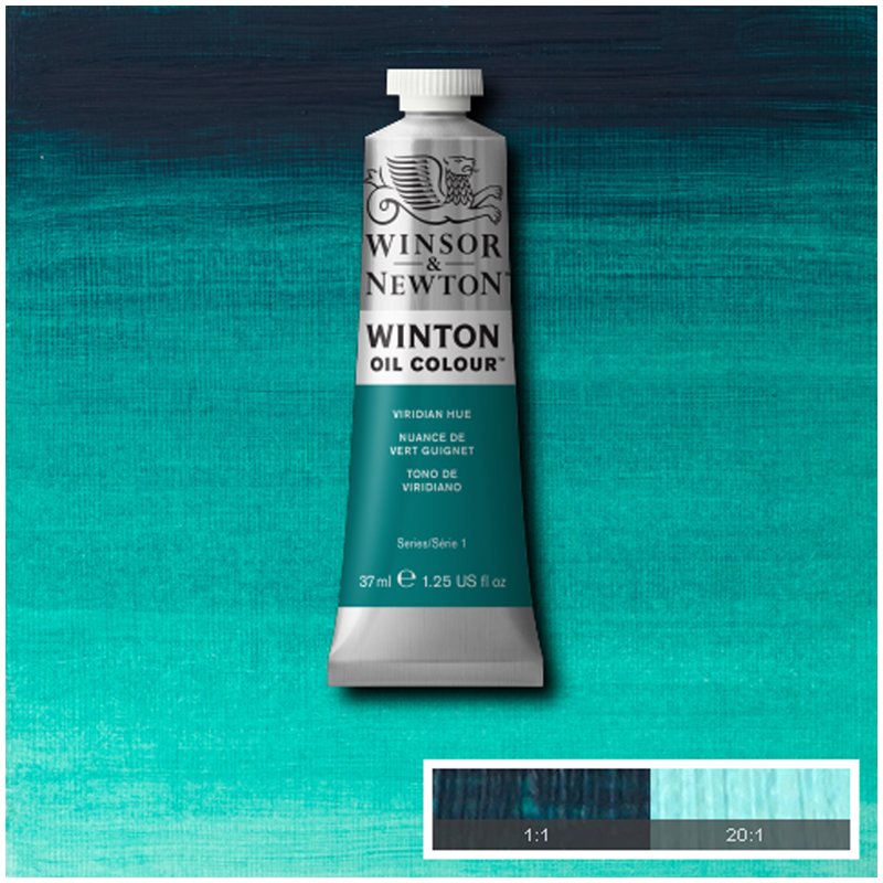 Краска масляная художественная Winsor&Newton «Winton», 37мл, туба, виридиан фтало
