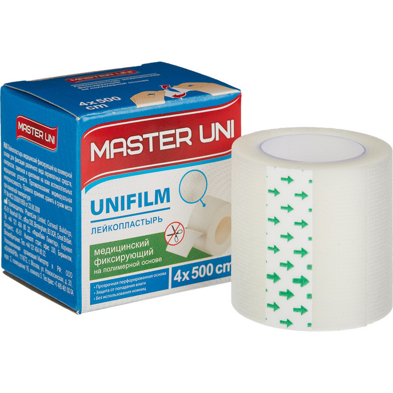 превью Пластырь в катушке Master Uni 4 х 500 см, полимерная основа