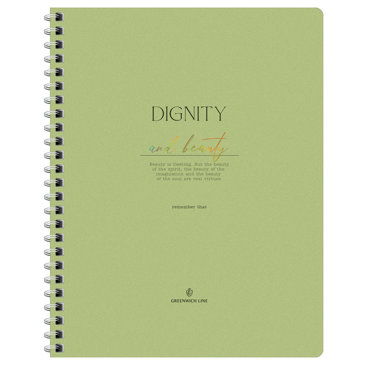 превью Тетрадь 80л., А5, клетка на гребне GreenwichLine «Dignity», матовая ламинация, тиснение фольгой, 80г/м2