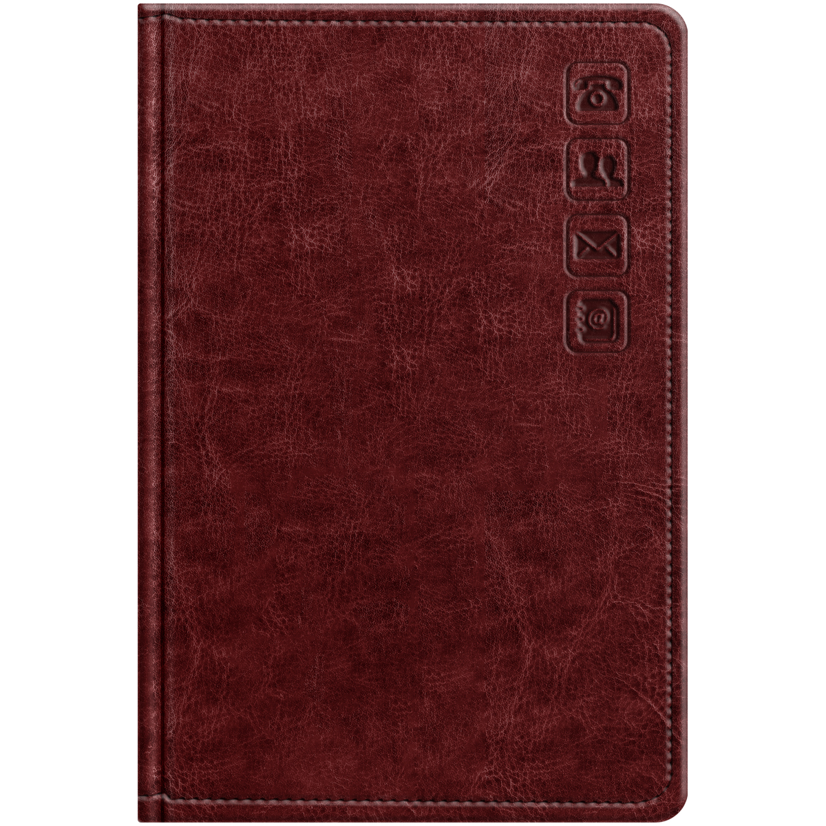 превью Телефонная книга А7, 64л., кожзам, BG «Nebraska. Dark red», с вырубкой