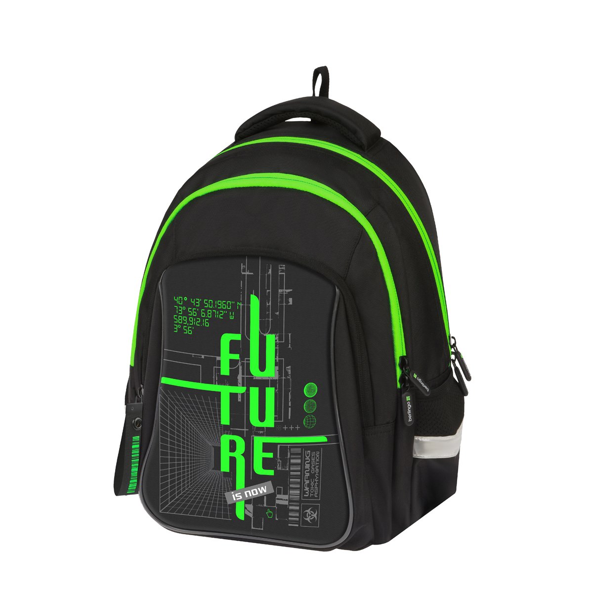 Рюкзак Berlingo Comfort «Future is now» 38×27×18см, 3 отделения, 3 кармана, эргономичная спинка