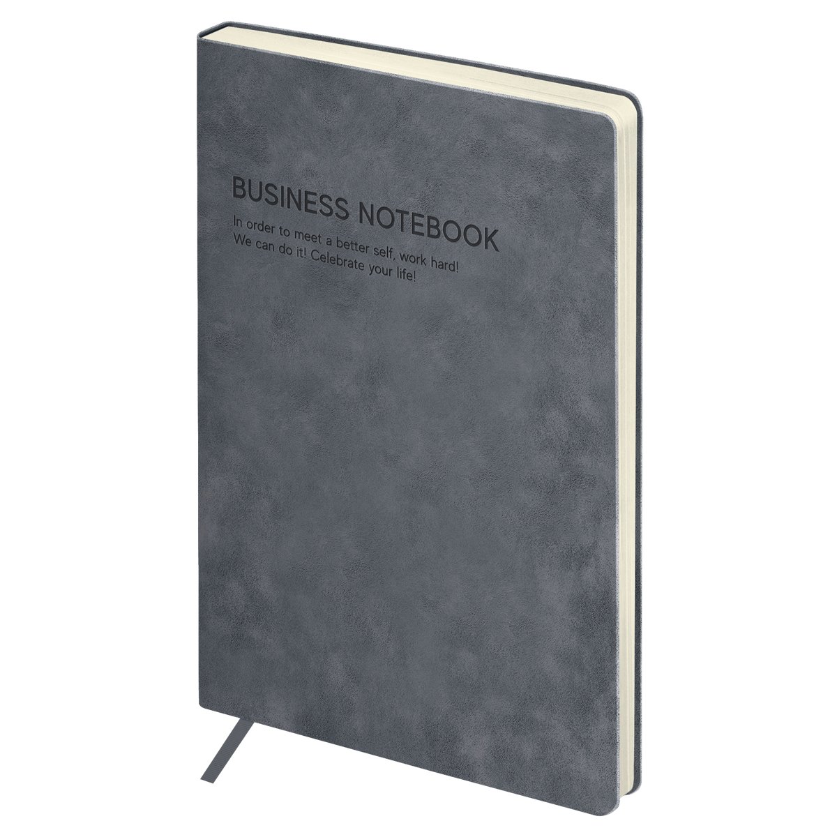 Ежедневник недатированный, А5, 136л., мягкий переплет, кожзам, BG «Business. Grey», серый