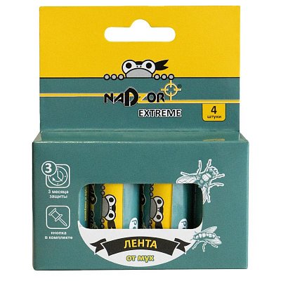 Средство от насекомых Nadzor EXTREME лента от мух 4 шт/уп