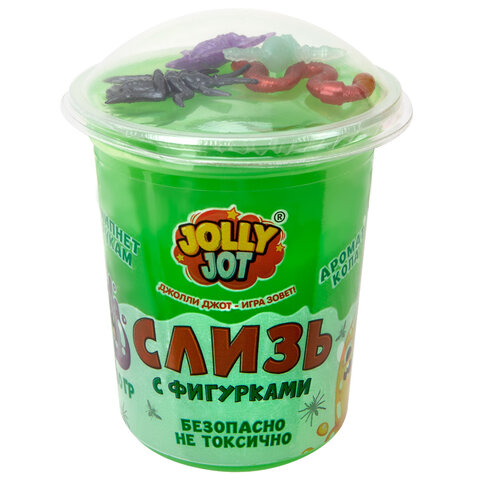 Слайм, слизь с фигурками, насекомые, 200 г, НАБОР 3 шт., JOLLY JOT (ДЖОЛЛИ ДЖОТ)