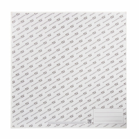 Холст на картоне (МДФ), 40×40 см, грунтованный, хлопок, мелкое зерно, BRAUBERG ART CLASSIC