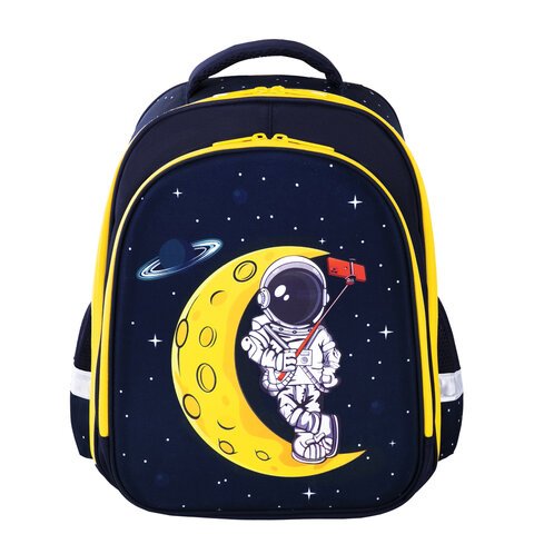 Ранец BRAUBERG KIDS STANDARD, 2 отделения, «Spaceman», СВЕТЯЩИЙСЯ, 36×28х14 см