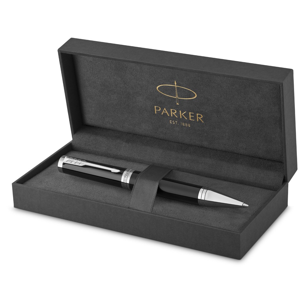 Ручка шариковая Parker «Ingenuity Black СT» 1.0мм, черная, подарочная упаковка