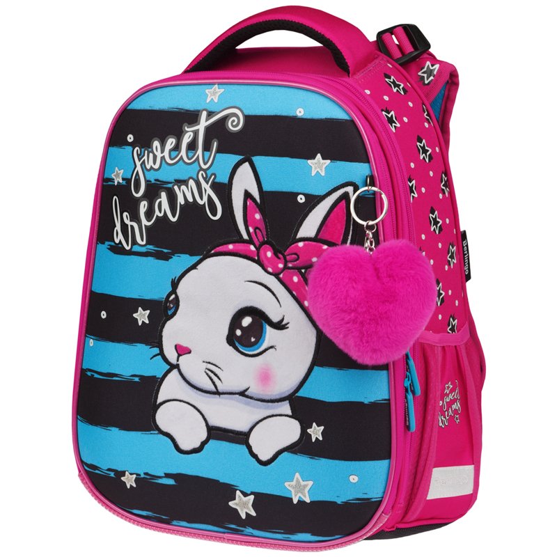 превью Ранец Berlingo Expert Max «Little bunny» 37×28×16см, 2 отделения, анатомическая спинка, дождевик в комплекте