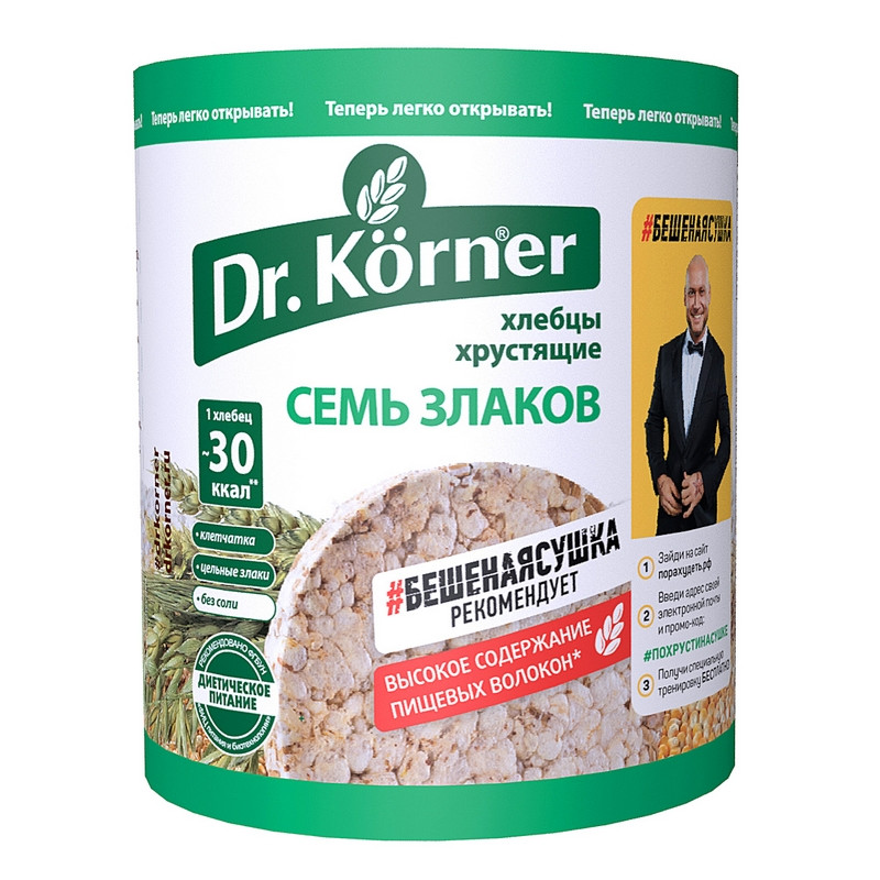 превью Хлебцы Dr. Korner Семь злаков пшеничные 100 г
