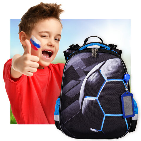 Ранец ЮНЛАНДИЯ EXTRA, с дополнительным объемом, «Soccer ball», 38×29х18 см