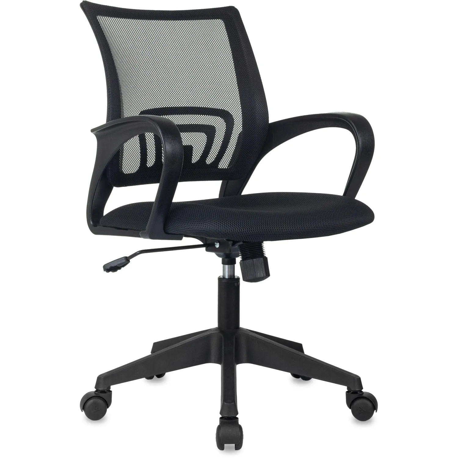 Кресло офисное Комус Мебель (Easy Chair) 396 чёрное (ткань/сетка, пластик)