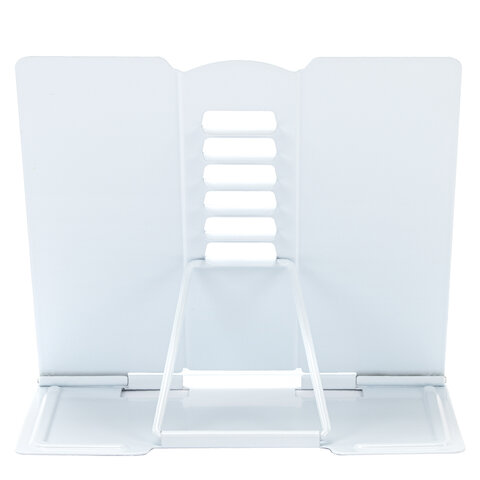 Подставка для книг и учебников BRAUBERG KIDS mini «White», регулируемый угол наклона, металлическая