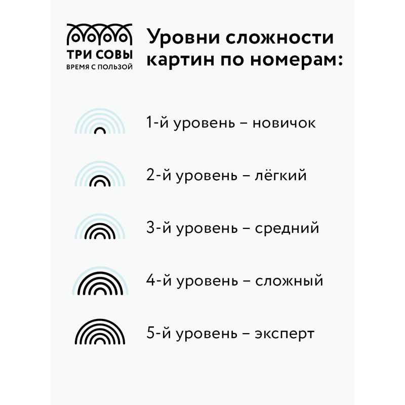 Картина по номерам на картоне ТРИ СОВЫ «Мудрый филин», 30×40, с акриловыми красками и кистями