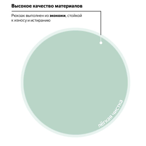 Рюкзак BRAUBERG молодежный, сити-формат, «Селебрити», искуственная кожа, бирюзовый, 41×32×14 см