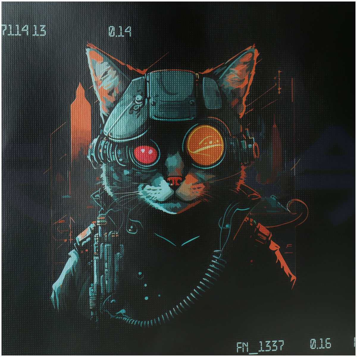 Папка для тетрадей 1 отделение, А4, ArtSpace «RoboCat», ламинированный картон, фольга, на молнии