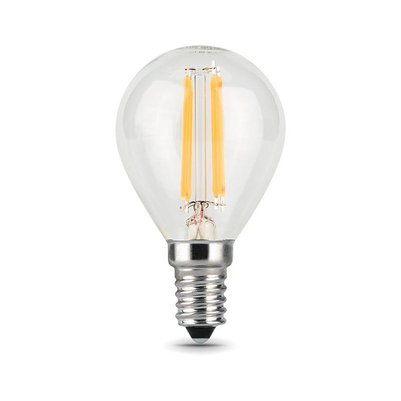 Лампа светодиодная Gauss LED Filament 9 Вт E14 шарообразная 2700 K теплый белый свет