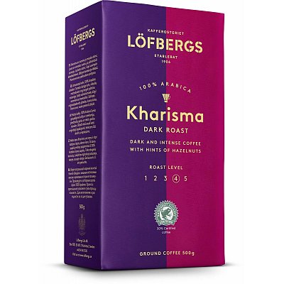 Кофе молотый Lofbergs Kharisma 100% арабика 500 г (вакуумный пакет)                                   