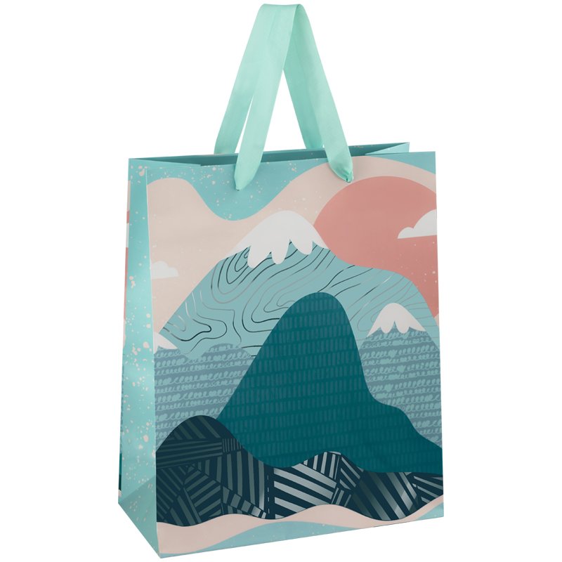 превью Пакет подарочный 26×32×12см MESHU «Mountains», матовая ламинация, выборочный лак