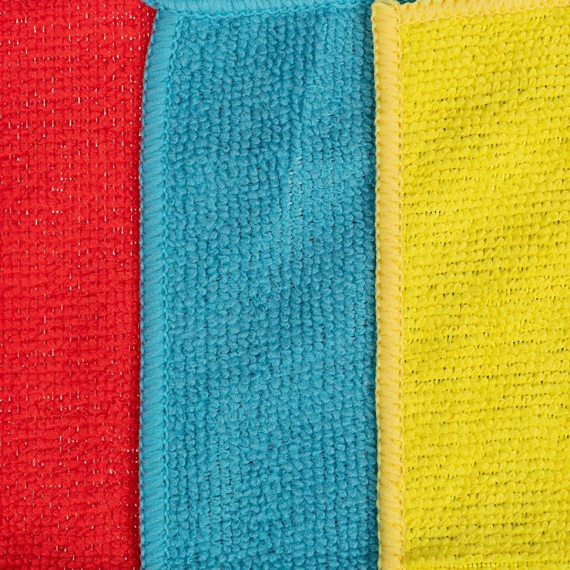 Салфетки хозяйственные из микрофибры универс 180г/м2 25×25см 3шт/уп