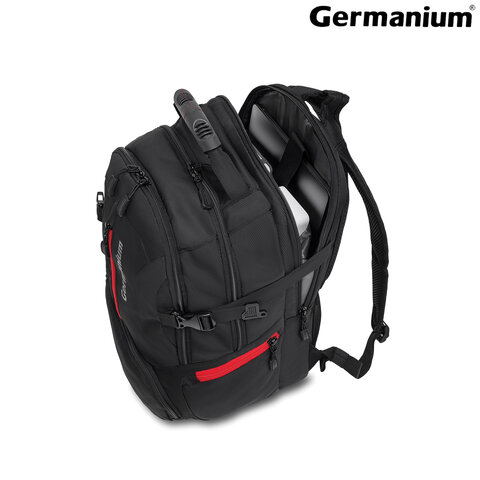 Рюкзак B-PACK «S-03» (БИ-ПАК) универсальный, с отделением для ноутбука, увеличенный объем, черный, 46×32×26 см