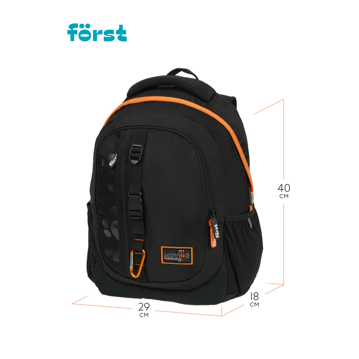 Рюкзак Först F-Trend «Moving» 40×29×18 см, 2 отделения, 3 кармана, эргономичная спинка
