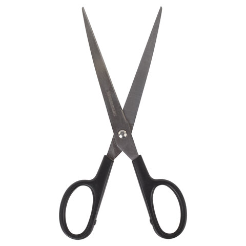 Ножницы BRAUBERG «Standard» 205 мм, классической формы, черные, 237097