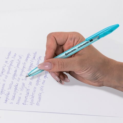 Ручка шариковая BRAUBERG «ULTRA PASTEL», СИНЯЯ, узел 0.7 мм, чернила ГЕРМАНИЯ, наконечник ШВЕЙЦАРИЯ