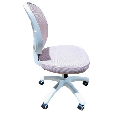 Кресло детское BRABIX KIDS «MG-230», без подлокотников, сетка/ткань TW, розовое