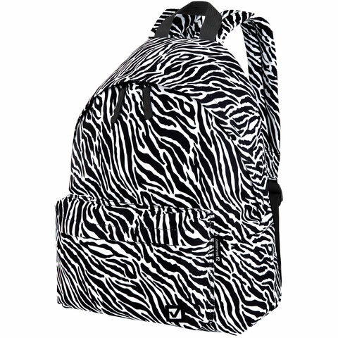 превью Рюкзак BRAUBERG универсальный, сити-формат, «Zebra», 20 литров, 41×32х14 см