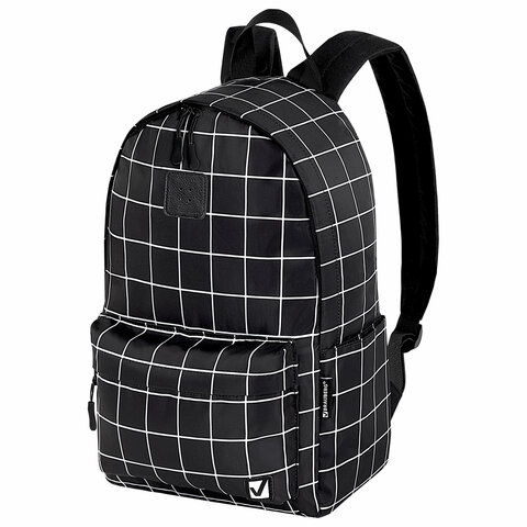 превью Рюкзак BRAUBERG POSITIVE универсальный, карман-антивор, «Checkered», 42×28х14 см