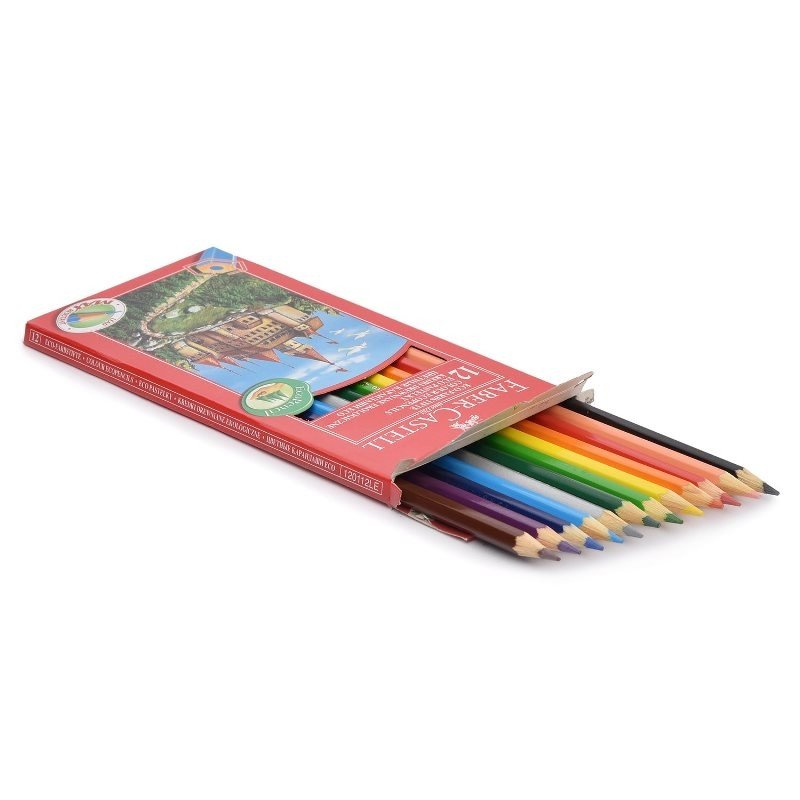 Карандаши цветные Faber-Castell eco Замок 12 цветов шестигранные с точилкой