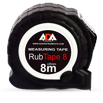 Рулетка ADA RubTape 8 (сталь, с двумя СТОПами, 8 м) (А00157)