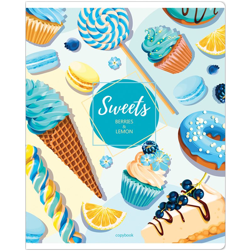 Тетрадь 48л., А5, клетка ArtSpace «Рисунки. Bright sweets», эконом