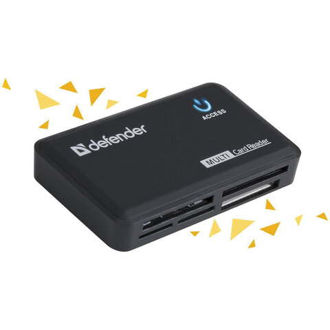 Картридер DEFENDER OPTIMUS USB 2.0, порты SD/MMC, TF, M2, MC, CF, XD