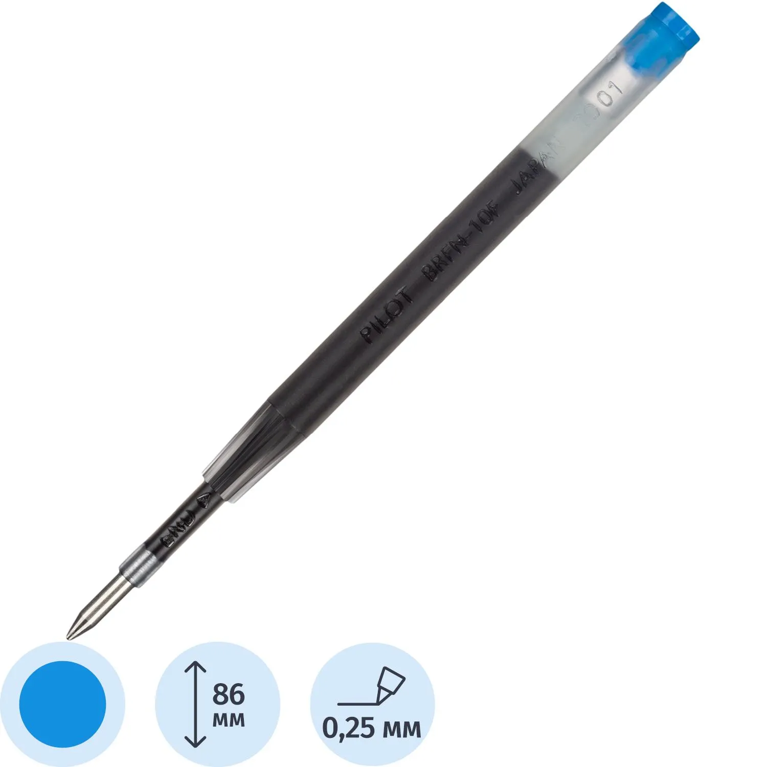 Стержень Pilot BRFN-10M, синий, диам  шар - 1.0мм, толщ лин 0.32 мм