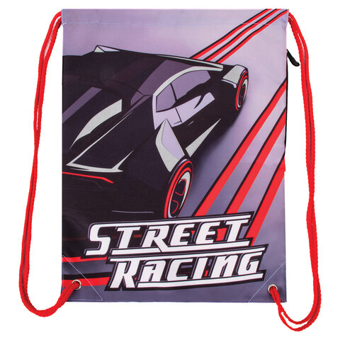 Сумка для обуви BRAUBERG PREMIUMкарманподкладкасветоотражающие элементы43×33 смStreet racing270284