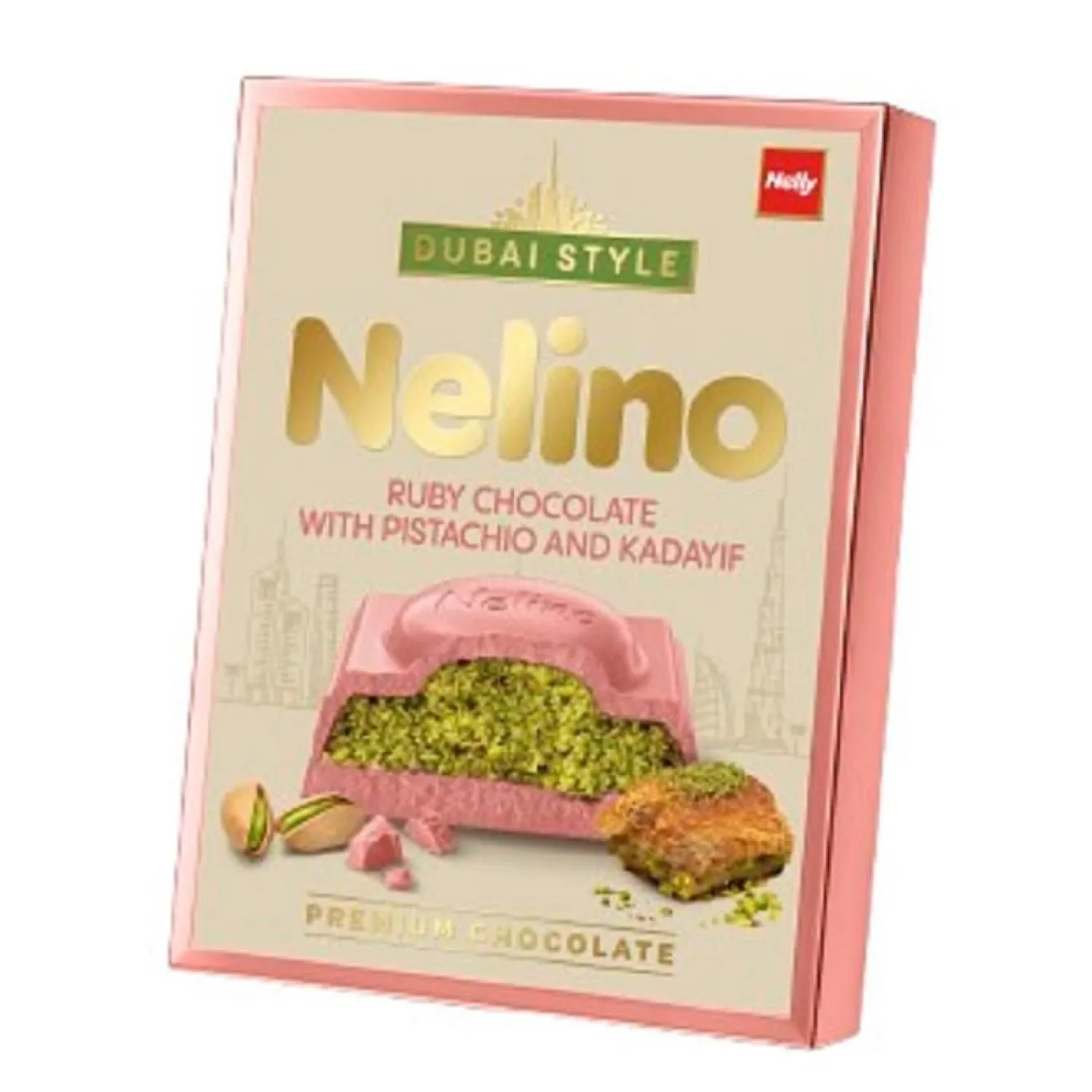 Шоколад Nelly Nelino Dubai Style молочный с фисташкой и кадаифом 62 г