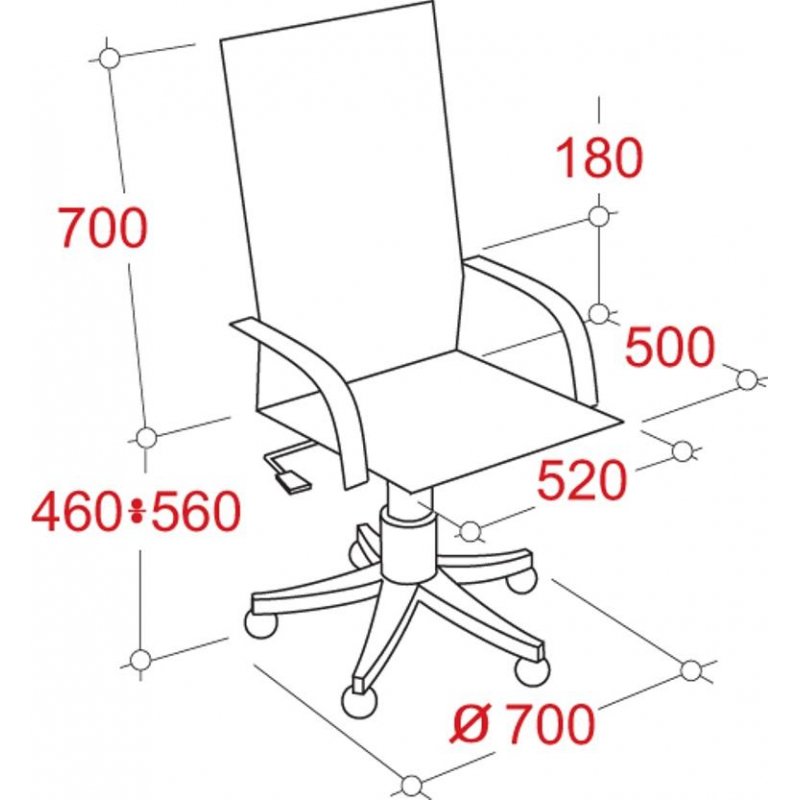Кресло для руководителя Easy Chair CS-608Е черное (кожа/пластик)
